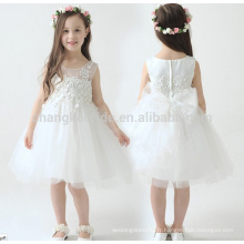 2016 Brand New Flower Girl Robes Blanc / Ivory Real Party Pageant Communion Dress